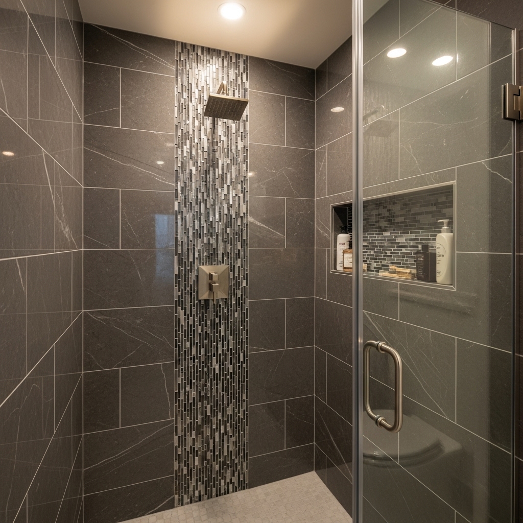 Modern Badrumsrenovering med Natursten
